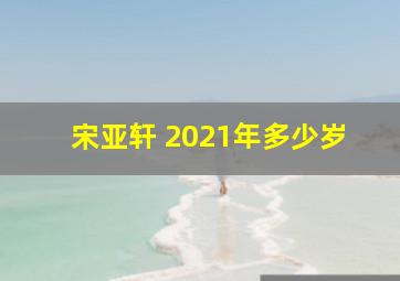 宋亚轩 2021年多少岁